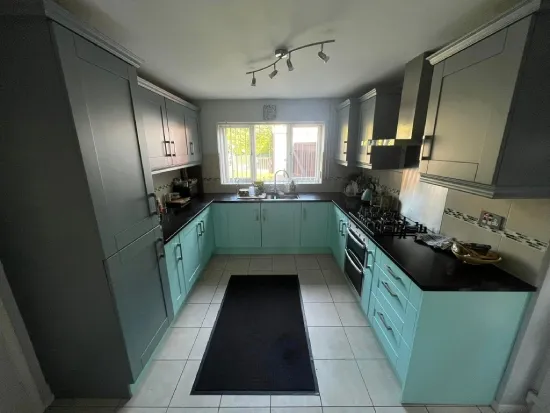 Kitchen cabinets sprayed by Bespoke Finishings